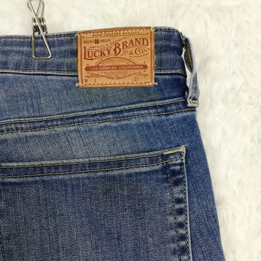 Lucky Brand Womens Jeans Ava‎ Skinny Ankle Cheville Denim Blue Stone Wash 2